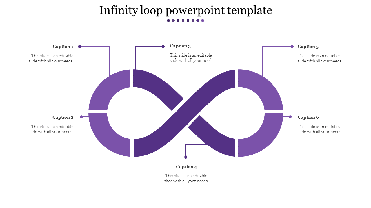 infinity loop powerpoint template-Purple